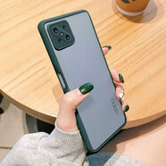墨迪（Muedy）適用于oppoa92s手機(jī)殼A52保護(hù)套撞色磨砂A11X/A72全包32防摔男女 【磨砂撞色鷹眼精孔】墨綠色+鋼化膜 oppoA92s