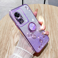 羅璐鷗 OPPO A97手機(jī)殼女款軟殼硅膠殼A97外殼PFTM10防摔指環(huán)支架全包保護(hù)套水鉆漸變閃粉 【漸變丁香紫】+指環(huán)支架+全屏鋼化膜 OPPO A97