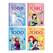 超好玩的1000個貼紙書 女孩版 （迪士尼公主1、2/冰雪奇緣1、2）（4冊套裝）