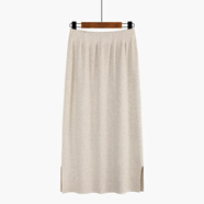 冬天穿的加厚針織半身裙不開(kāi)叉毛線(xiàn)直筒ins超火的春一步長(cháng)裙女下半身半截裙 杏色【細坑條款】 均碼【適合80-130斤】