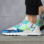 阿迪達斯（adidas）三葉草男鞋女鞋NMD_R1透氣時(shí)尚復古低幫緩震耐磨休閑跑步鞋 FY3095白藍 37