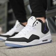 耐克（NIKE）官方艦店男鞋新款運動鞋AIR FLIGHT 89 AJ氣墊緩震復(fù)古休閑籃球鞋 白黑 41