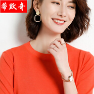 【新品】春秋款羊毛衫女款低領(lǐng)季圓領(lǐng)毛衣女套頭短寬松韓版百搭內(nèi)搭針織打底衫 桔色 S