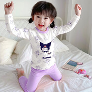 寵兒依人兒童純棉內衣套裝庫洛米睡衣女童秋衣秋褲薄款小女孩寶寶線(xiàn)衣線(xiàn)褲 2309庫洛米 120 #建議身高105-115CM