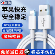 首魏 蘋(píng)果數據線(xiàn)Type-c充電線(xiàn)5A超級快充電源適配線(xiàn)適用蘋(píng)果iPhone14/13/12Pro Max/XR/Xs/11/8/7/plus 2.4A快充【蘋(píng)果接口】 安全提速