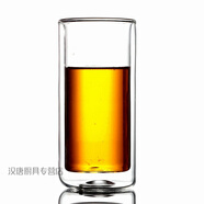 雙層玻璃杯男女泡茶杯家用玻璃杯水杯雙層隔熱防燙辦公室泡茶水杯啤酒杯牛奶杯果汁杯子 200ML小號