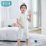 ibaby/英倫寶貝兒童睡衣短袖家居服嬰兒連體衣新生兒連體衣 淺綠色短袖連體 66cm