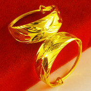 千影珠寶黃金耳環(huán)9999足金女款老人耳包真金耳圈媽媽款素金耳飾老年人 小號1.43-1.6g(含工費30)5G工藝