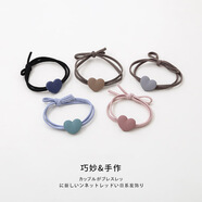 玖維婭珍珠發(fā)圈女新款扎頭發(fā)繩高級感簡(jiǎn)約高彈力皮套耐用橡皮筋頭繩 JYFQ#56愛(ài)心2個(gè)裝（顏色不指定）