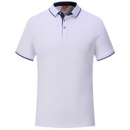 崎雨峰 短袖T恤夏季定制工作服印字翻領(lǐng)男女團體服班服同學(xué)會(huì )廠(chǎng)服工裝廣告文化衫寬松LOGO上班t恤 白色（1878） 3XL