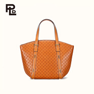 東方雅奢保蘭德PLD貝殼托特包設計感大包高級感真皮女包體制內上班通勤包 棕色