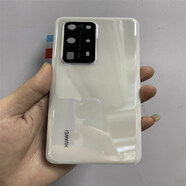 適用華為P40原裝玻璃后蓋P40Pro+原廠后殼屏手機(jī)電池蓋背殼背板 P40pro+原裝工藝帶鏡框（陶瓷白