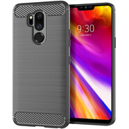 豆圖 LG G7 ThinQ手機(jī)套LGG7+手機(jī)殼G7 Plus軟硅膠磨砂防摔保護(hù)套 拉絲紋灰色套【配指環(huán)支架】 LG其他型號