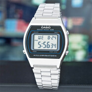 卡西歐（CASIO）玫瑰金復(fù)古中性表男女手表電子防水B640WB-1A1B B650WC-5A WB-1B B640WD-1A皓月銀女款