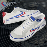 飛躍（Feiyue）男鞋帆布鞋男款春夏季透氣休閑運動鞋子男士百搭潮流舒適板鞋男 白紅藍(lán) 35