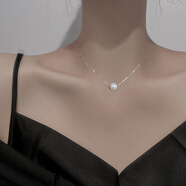 米蔓（MIMORE）S925銀珍珠項鏈女小眾輕奢鎖骨鏈轉(zhuǎn)運珠吊墜 一見傾心珍珠項鏈
