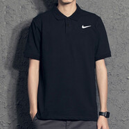 耐克（NIKE）男裝新款運動衫高爾夫商務(wù)衫快干排汗透氣立領(lǐng)POLO衫翻領(lǐng)短袖T恤 CW6851-010【黑色 商務(wù)休閑】 M