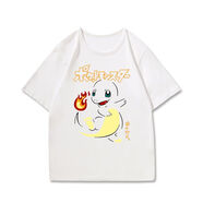 洛必達(dá)夏季動(dòng)漫寶可夢(mèng)聯(lián)名t恤男短袖男童皮卡丘耿鬼周邊衣服兒童半袖 短袖白色6 M 150c