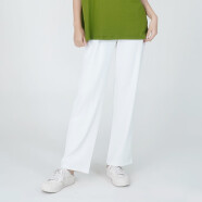 WEWE唯唯夏季新款女装休闲西装裤时尚直筒裤宽松长裤子 J23457米白（常规） XS