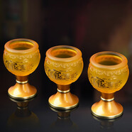 益心閣 財(cái)神爺供酒杯供神佛前供杯佛堂佛具用品工具小酒杯水杯 珍珠金-招財(cái)款（3個(gè)）