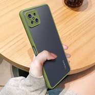 墨迪（Muedy）適用于oppoa92s手機(jī)殼A52保護(hù)套撞色磨砂A11X/A72全包32防摔男女 【磨砂撞色鷹眼精孔】軍綠色+鋼化膜 oppoA92s