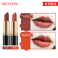 露華濃（Revlon）口紅麗采黑管唇膏女士保濕滋潤啞光口紅豆沙色不掉色化妝品女彩妝 （325#鐵銹紅+750#甜蜜珊瑚紅）