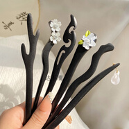 達不溜中式木質發(fā)簪女古風漢服旗袍簪子配飾發(fā)詹盤發(fā)發(fā)釵馬面裙頭飾禮物 #超值6件套