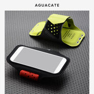 AGUACATE2025新款跑步手機(jī)臂包運(yùn)動(dòng)手臂套蘋(píng)果15通用男女跑步手機(jī)袋手腕包 透氣黑紅【大號(hào)MAX】