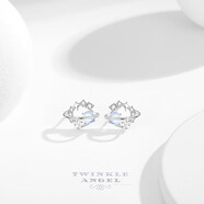 Twinkle Angel月光琉璃星球耳釘女輕奢小眾設計高級感耳飾情人節生日禮物送女友 月光星球耳釘