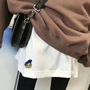 翊尚美屁簾裙百搭下擺打底神器內(nèi)搭疊穿半身裙遮屁股屁簾子女春季打底裙 唐老鴨【春季薄款】 L（120-140斤）