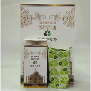 默罕迪精品植物染發(fā)粉天然養(yǎng)發(fā)粉海納粉遮蓋白發(fā)指甲草 粉 100克  棕褐色  盒裝