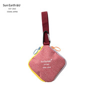 sun earth&u日本零錢(qián)包多功能迷你耳機(jī)收納卡包輕便時(shí)尚網(wǎng)紅INS錢(qián)夾禮物 珊瑚粉