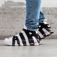 耐克（NIKE）新款男鞋Air More Uptempo 皮蓬A(yù)IR MONEY白紅全黑籃球鞋 414962-105 熊貓 42