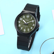 卡西歐（CASIO）手表學(xué)生小黑表簡(jiǎn)約指針石英電子表 手表男女考試手表時(shí)尚運動(dòng)表 MW-240-3B 43mm大表盤(pán)