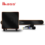 ibass 91K電視長條回音壁配10寸低音炮發(fā)燒音箱 藍牙K歌音響投影儀5.1環(huán)繞手機電腦家庭影院 91K帶炮【帶嘜K歌版楓木】