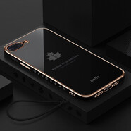 佩諾（PINO）蘋果8手機(jī)殼iPhone6/7電鍍閃粉硅膠6S保護(hù)套plus楓葉SE2鏡頭全包防摔網(wǎng)紅宇航員支架超薄軟外殼 【電鍍楓葉】經(jīng)典黑 蘋果7/8/SE2通用
