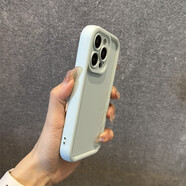 伊碩 適用蘋(píng)果1proamx手機殼極簡(jiǎn)精孔純色iphone16promax手機保護殼膚感磨砂圓角加厚防摔情侶款保護套 【淺藍】 iPhone12