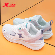 特步（XTEP）女鞋夏季跑步鞋女士2025新款休閑老爹網(wǎng)鞋透氣軟底旅游運(yùn)動(dòng)鞋子女 白淺粉 37