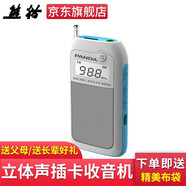 熊貓（PANDA） 6203鋰電版收音機(jī)迷你充電式插卡便攜式老年人小型戲曲隨身聽(tīng)FM調(diào)頻廣播半導(dǎo)體 白色+USB充電器