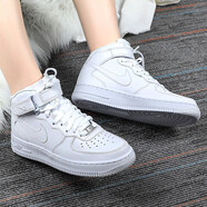 耐克（NIKE）女鞋新款 空軍一號(hào) AF1高幫休閑運(yùn)動(dòng)板鞋807617-200 366731-100 41