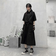 SUDEEBIOY閨蜜裝冬季套裝閨蜜裝套裝三人學(xué)生同系列閨蜜裝裙子姐妹裝風(fēng)三人 黑色明線(xiàn)襯衫+黑色半身長(cháng)裙 均碼