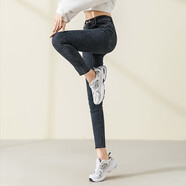 俞兆林女裝 牛仔褲女長(cháng)褲彈力小腳褲鉛筆褲女褲 YW17KN553