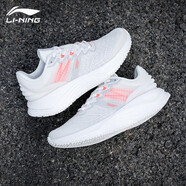 李寧（LI-NING）跑步鞋男鞋夏季透氣緩震女專業(yè)馬拉松競(jìng)技健身訓(xùn)練休閑運(yùn)動(dòng)鞋子 米白色-越影跑鞋 36