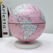 funglobe地球儀燈13cm學(xué)生用兒童發(fā)光小夜燈AR高清仿古款八音盒小號音樂(lè )盒觸控亮燈居家擺件 20CM粉紅色音樂(lè )鈴帶AR(360°中文充電款)