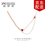 相思樹(shù)短款頸鏈choker鎖骨鏈少女愛(ài)心形仿珍珠項鏈個(gè)性輕奢頸鏈