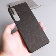 遨空Sony Xperia5手機殼x5適用索尼xz5墨水黑灰色1III商務(wù)牛仔布藝Pro [黑色][布藝硬殼] 索尼XPERIA1IV