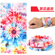 FREESCOPE 兩條】戶外運動魔術(shù)頭巾騎行跑步冰絲脖套女防曬圍脖男面罩面巾 繁花盛放（視頻女款-棉感聚酯款
