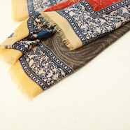 亂在江南原創(chuàng  )設計棉質(zhì)民族風(fēng)復古圍巾春秋旅游度假披肩 黃色 均碼