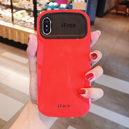 廷珊 iface小蠻腰蘋果XsMax手機(jī)殼硅膠iphoneXr情侶x防摔7保護(hù)套8plus款全包xs iface 二代亮面紅色 蘋果x/xs