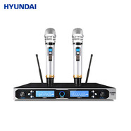 HYUNDAI現(xiàn)代 無線話筒一拖二無線麥克風家庭KTV會議專用k歌家用卡拉OK專業(yè)演出舞臺主持話筒 H-800麥克風